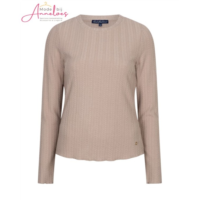 Red Button Shirt Structuur SRB5162 Beige